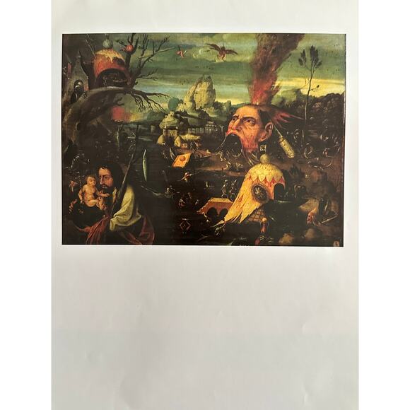 Saint Christopher, Landscape, Devilry, Painting, Art Print, ~ 250802-WH 350 H - Picture 2 of 2